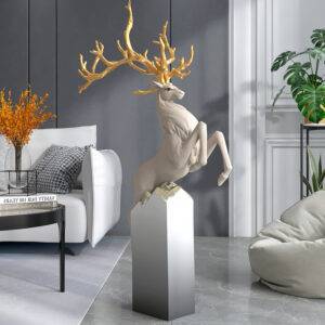 Luxury Deer Floor Sculpture 3 Luxury Deer Floor Sculpture