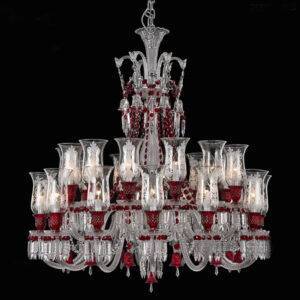 Exquisite Red Baccarat Chandelier 12 Red Baccarat Chandelier