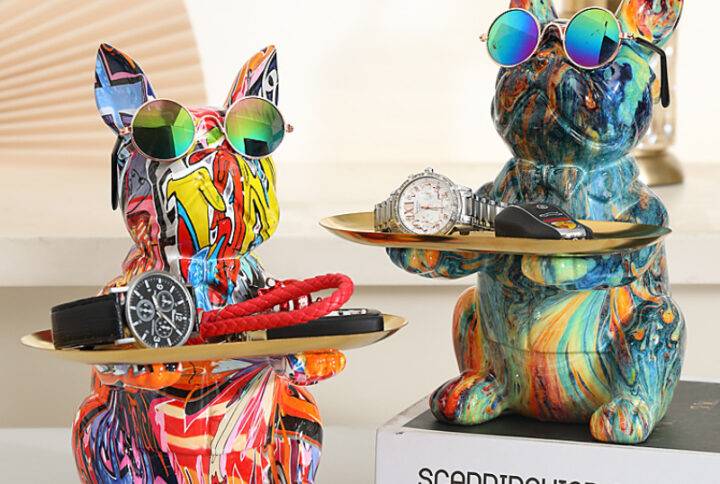 Magnificent Fighting Dog Sculpture