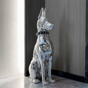 Sensational Electroplated Dog Statue 7 Sensational Electroplated Dog Statue