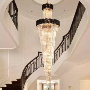 Indulgent Crystal Chandelier 12 Modern Gold Pendant Lamp Crystal Chandelier Indoor New LED Customize Design Loft Stair Lights Fixture Chandeliers Lighting