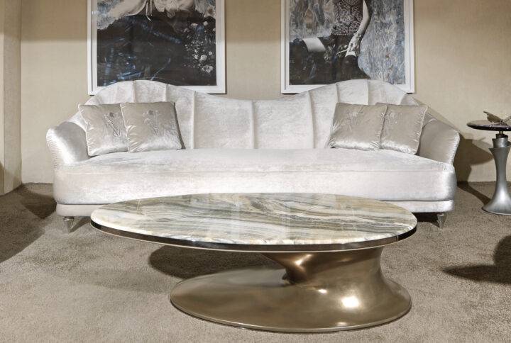 Elite Marble Oval Coffee Table