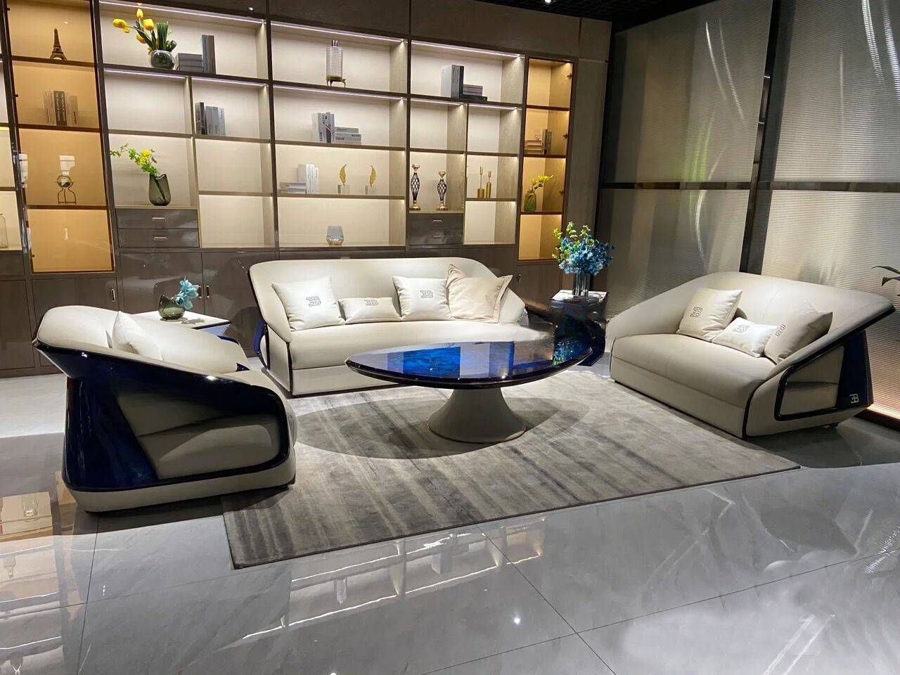 Glorious Leather Chesterfield Couch 5 4 40