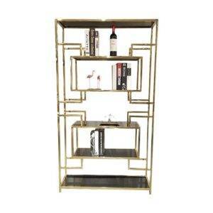 Luxury Stainless Steel and Glass Bookcase