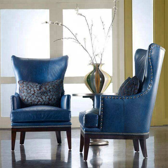 Luxury Leather Wing Chair