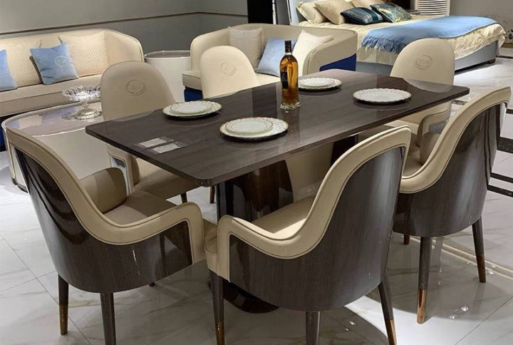 Elite European White Leather Dining Chairs
