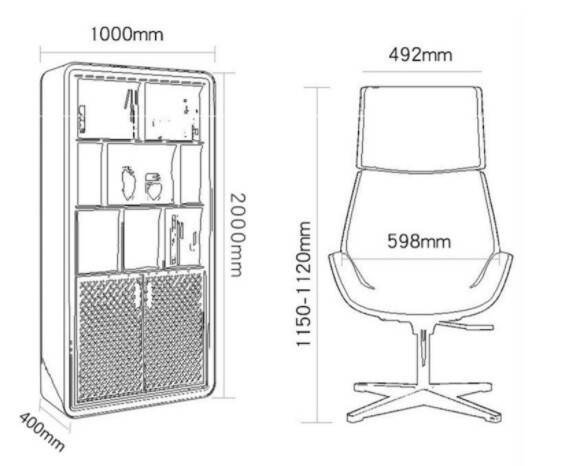 Efficient Leather Office Desk Set 7 2030636023