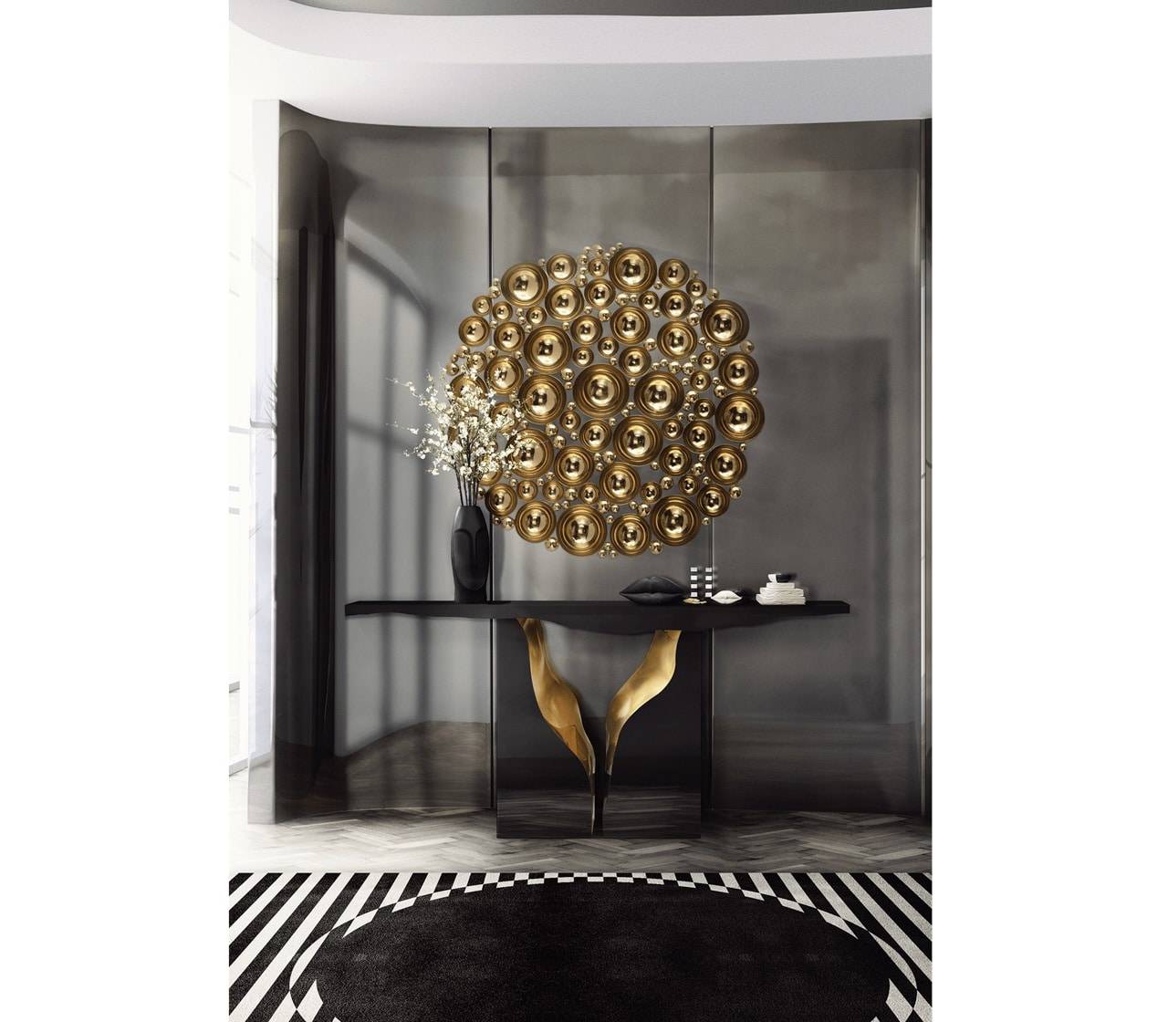 Irresistible Elegance: Featuring the Luxury Lapiaz Console and Newton Mirror