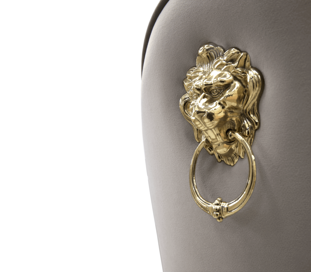 A Deep Dive into Artistry and Details 65 Details: Opulent SOLEIL CREAM CHAIR from Boca do Lobo, featuring plush cream upholstery and intricate carvings with gold leaf accents.